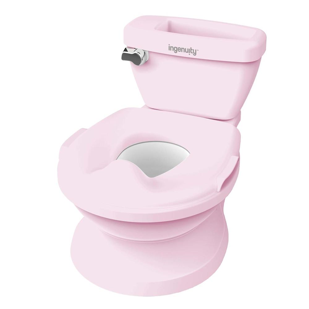 imageSummer by Ingenuity My Size Potty Pro in Pink Infant Potty Training Toilet Lifelike Flushing Sound for Ages 18 Months Up to 50 Pounds