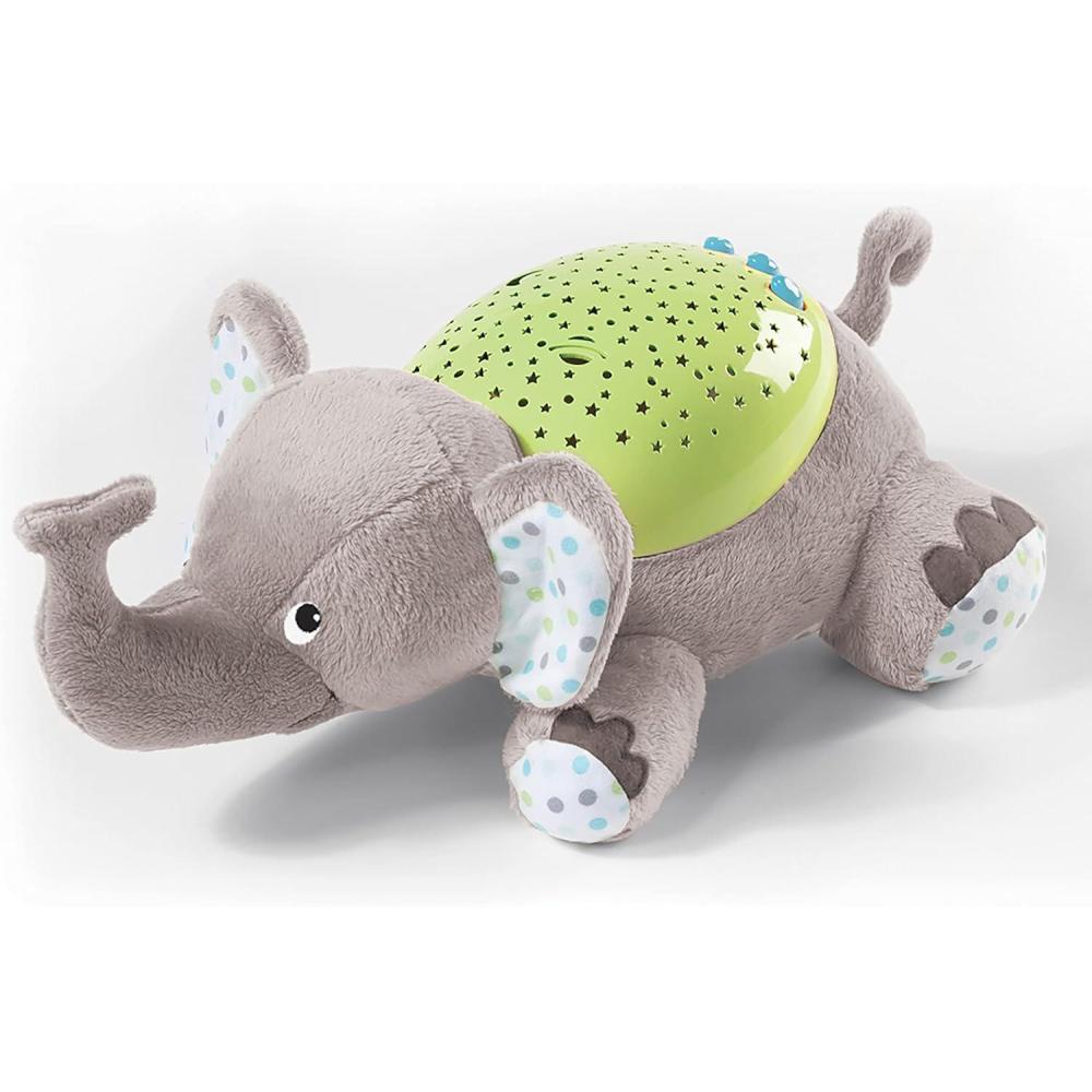 imageSwaddleMe Slumber Buddies Soother GrayGreen Elephant  Projector Night Light for Kids with Calming Songs and SoundsElephant 12