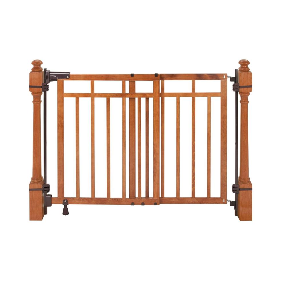 imageSummer Infant Wood Banister ampamp Stair Safety Pet and Baby Gate 32quot48quot Wide 33quot Tall Install Banister to Banister or Wall or Wall to Wall in Doorway or Stairway Banister and Hardware Mounts OakOak