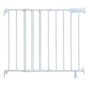 Summer Infant Top of Stairs Simple to Secure Metal Baby Gate, White Metal Finish – 30” Tall, Fits Openings up to 29” to 42” Wide, Baby and Pet Gate for Doorways and Stairways