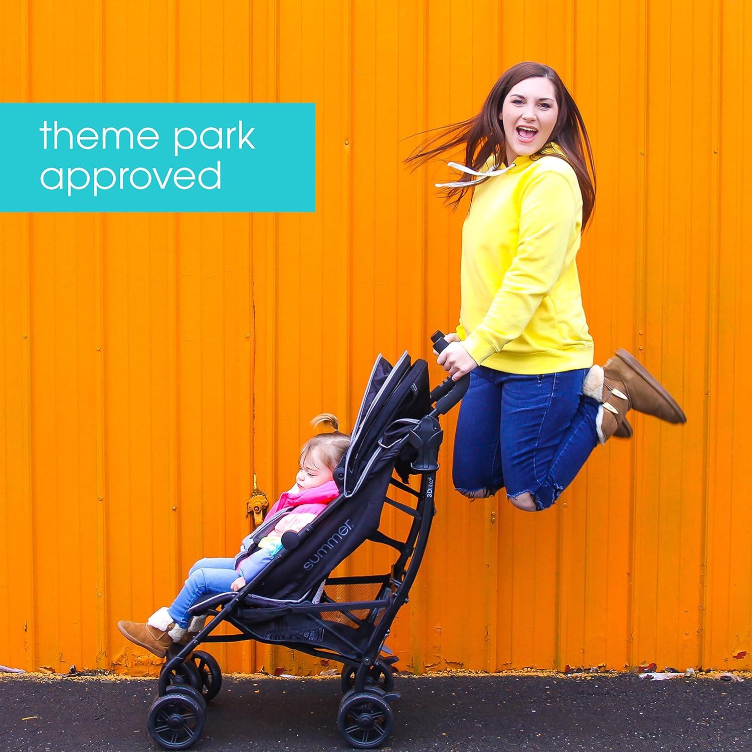 imageSummer Infant 3Dlite Convenience Stroller PinkMatte Black Lightweight Umbrella Stroller with Oversized Canopy ExtraLarge Storage and Compact FoldPinkMatte Black