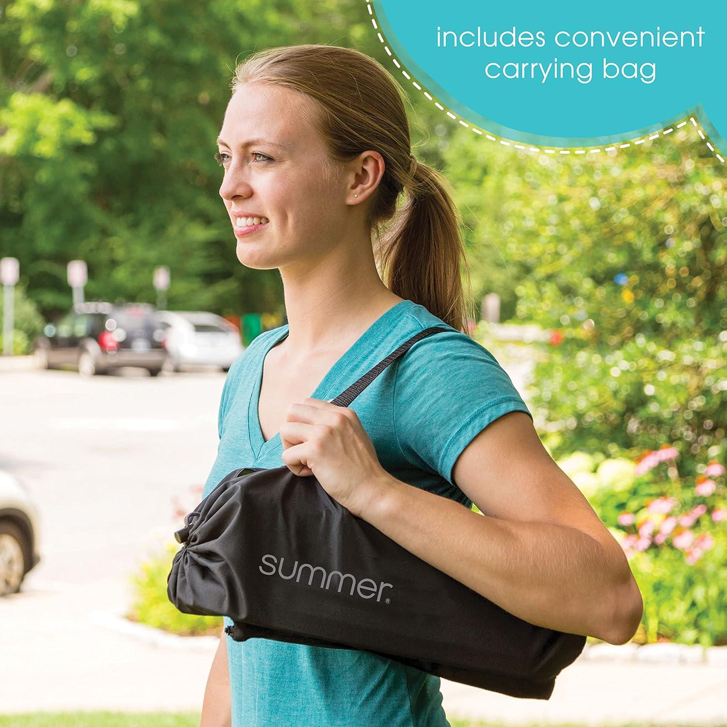 imageSummer by Bright Starts Pop N Sit Portable Booster Chair Floor Seat IndoorOutdoor Use Compact Fold Coral 6 Mos 3 YrsCoral Gray