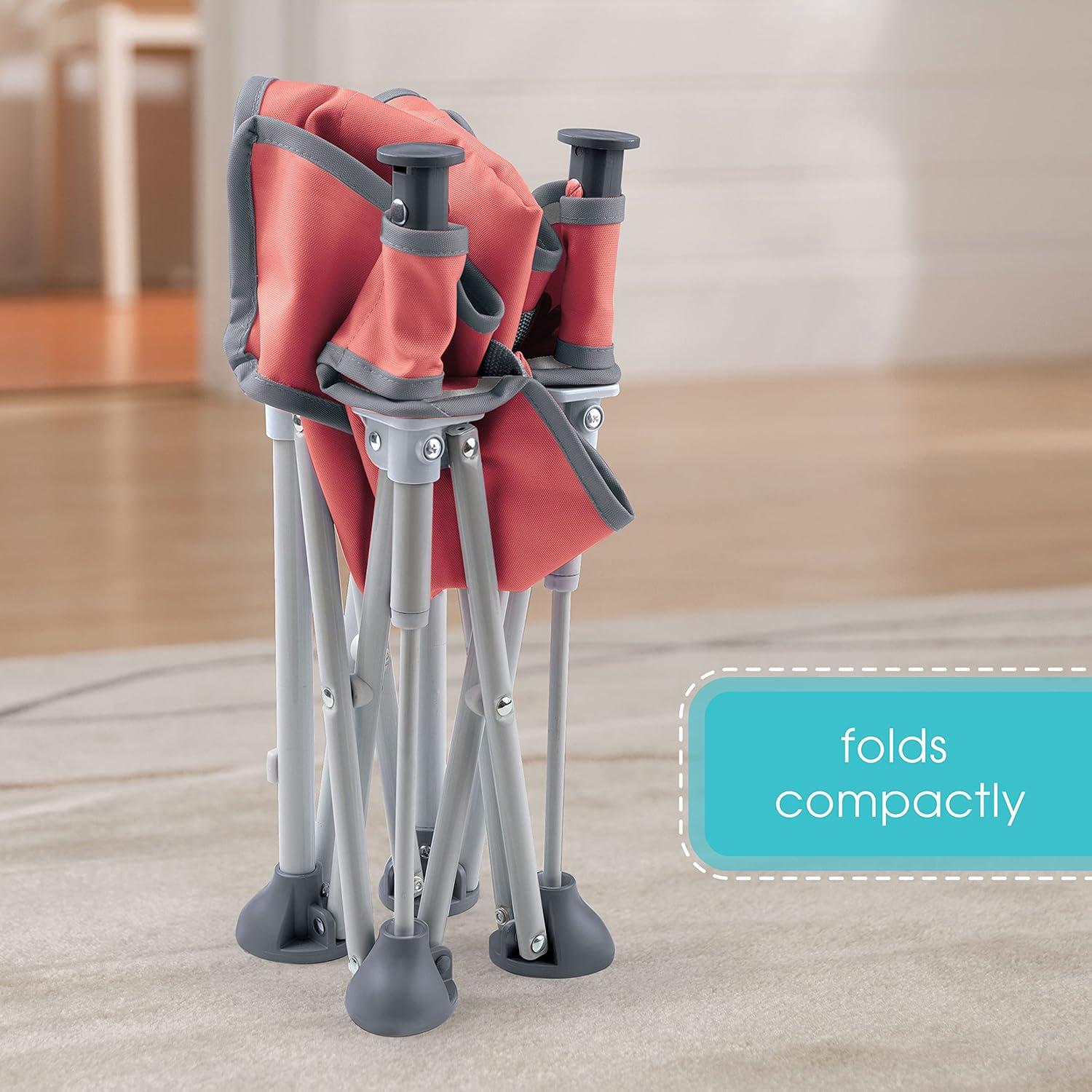 imageSummer by Bright Starts Pop N Sit Portable Booster Chair Floor Seat IndoorOutdoor Use Compact Fold Coral 6 Mos 3 YrsCoral Gray