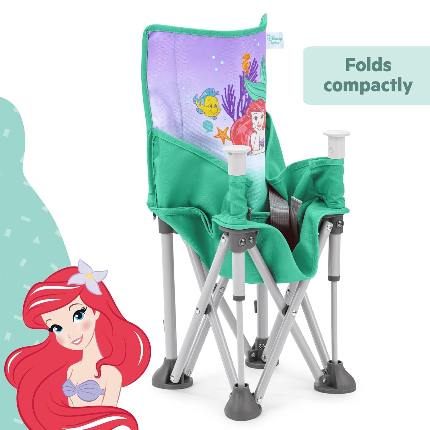 imageSummer by Bright Starts Pop N Sit Portable Booster Chair Floor Seat IndoorOutdoor Use Compact Fold Coral 6 Mos 3 YrsLittle Mermaid