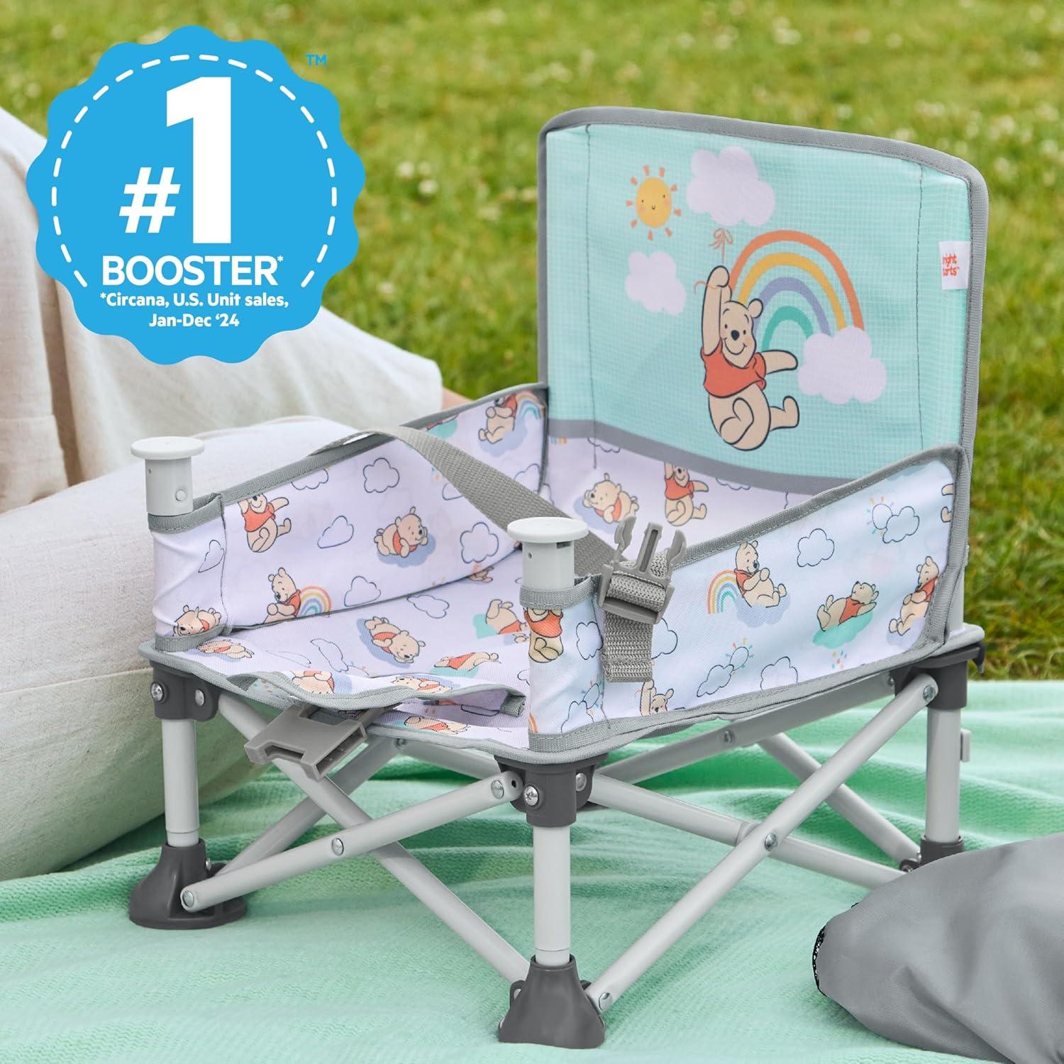 imageSummer by Bright Starts Pop N Sit Portable Booster Chair Floor Seat IndoorOutdoor Use Compact Fold Coral 6 Mos 3 YrsWinnie The Pooh