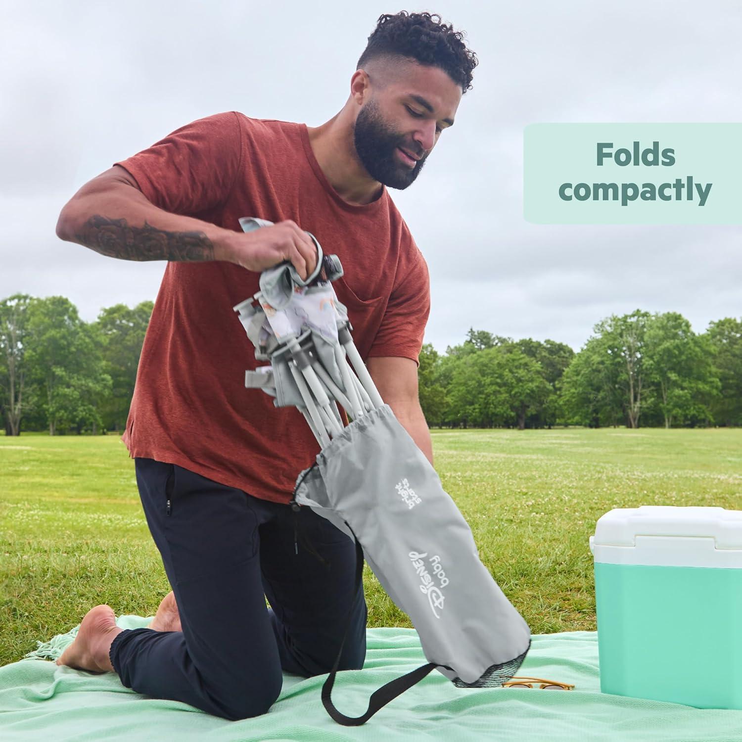 imageSummer by Bright Starts Pop N Sit Portable Booster Chair Floor Seat IndoorOutdoor Use Compact Fold Coral 6 Mos 3 YrsWinnie The Pooh