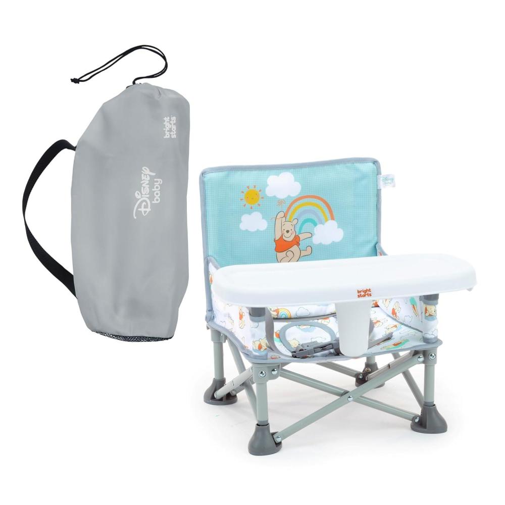 imageSummer by Bright Starts Pop N Sit Portable Booster Chair Floor Seat IndoorOutdoor Use Compact Fold Coral 6 Mos  3 YrsWinnie The Pooh