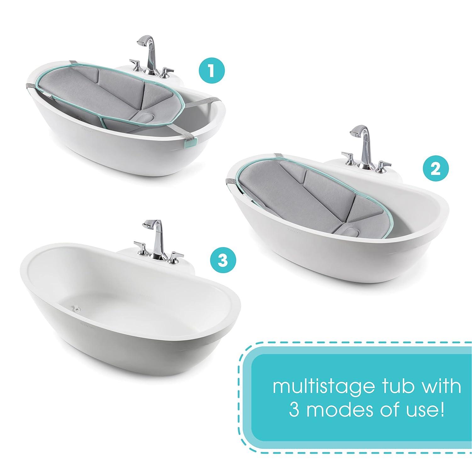 image:imageSummer Infant My Size Tub 4in1 Modern Bathing System for Ages 024 Months Baby Bathtub Includes Soft Support PullDown Sprayer and Removable Water Tank Rinse and Pour Cups and Drain Plug
