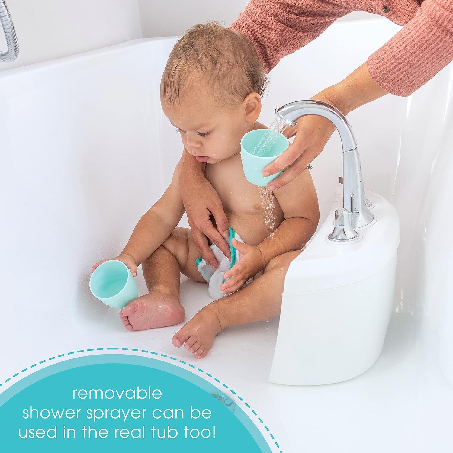 image:imageSummer Infant My Size Tub 4in1 Modern Bathing System for Ages 024 Months Baby Bathtub Includes Soft Support PullDown Sprayer and Removable Water Tank Rinse and Pour Cups and Drain Plug