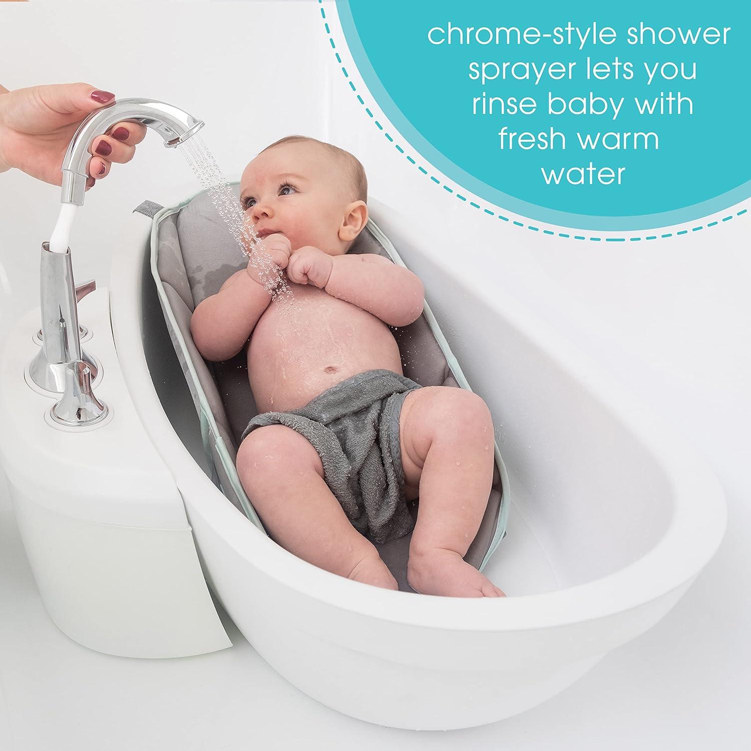 image:imageSummer Infant My Size Tub 4in1 Modern Bathing System for Ages 024 Months Baby Bathtub Includes Soft Support PullDown Sprayer and Removable Water Tank Rinse and Pour Cups and Drain Plug