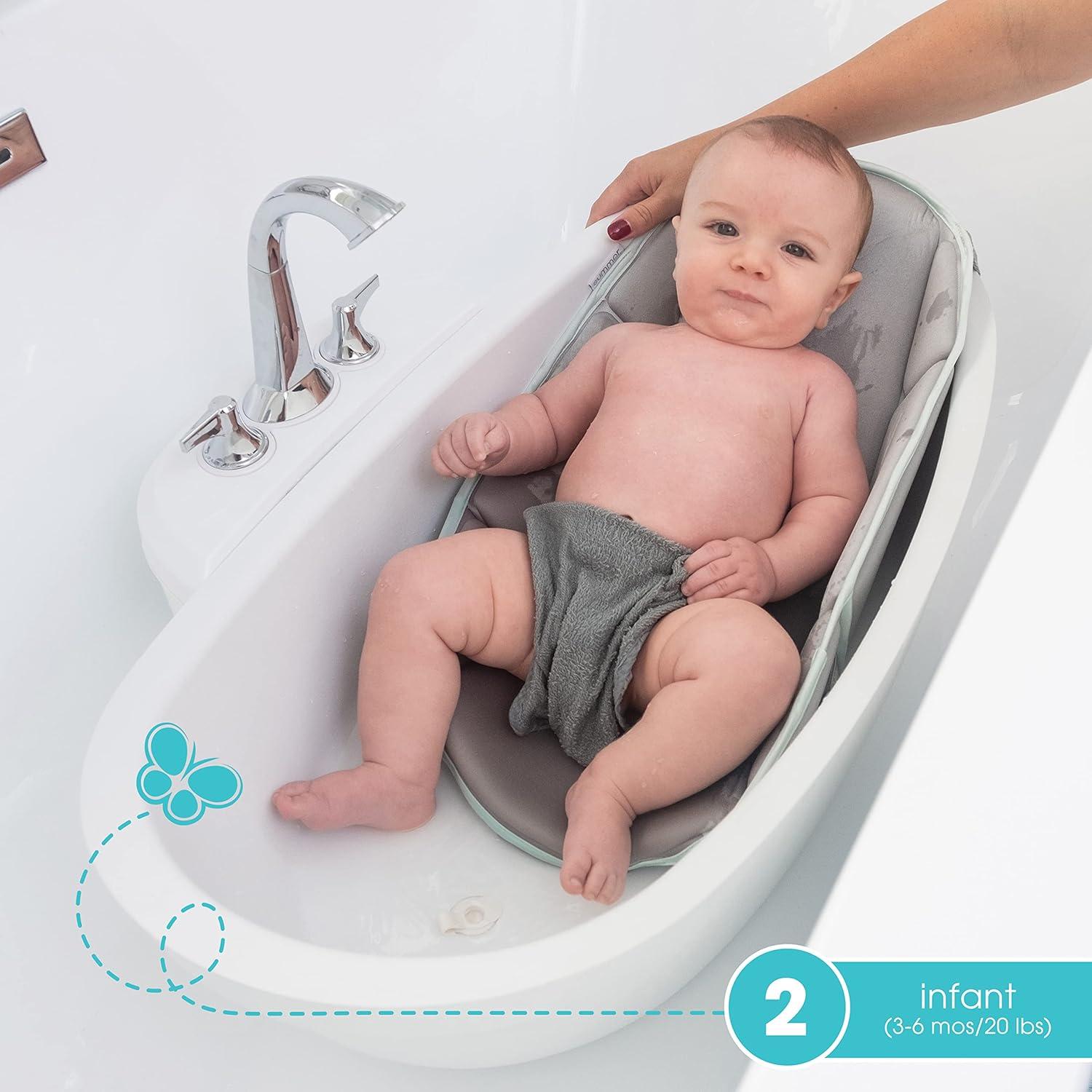 image:imageSummer Infant My Size Tub 4in1 Modern Bathing System for Ages 024 Months Baby Bathtub Includes Soft Support PullDown Sprayer and Removable Water Tank Rinse and Pour Cups and Drain Plug