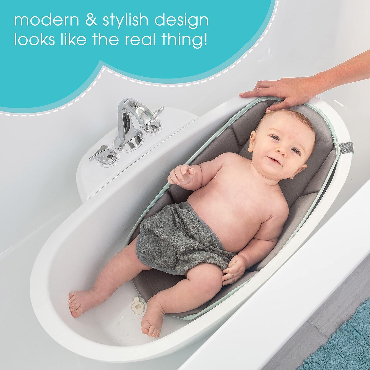 image:imageSummer Infant My Size Tub 4in1 Modern Bathing System for Ages 024 Months Baby Bathtub Includes Soft Support PullDown Sprayer and Removable Water Tank Rinse and Pour Cups and Drain Plug