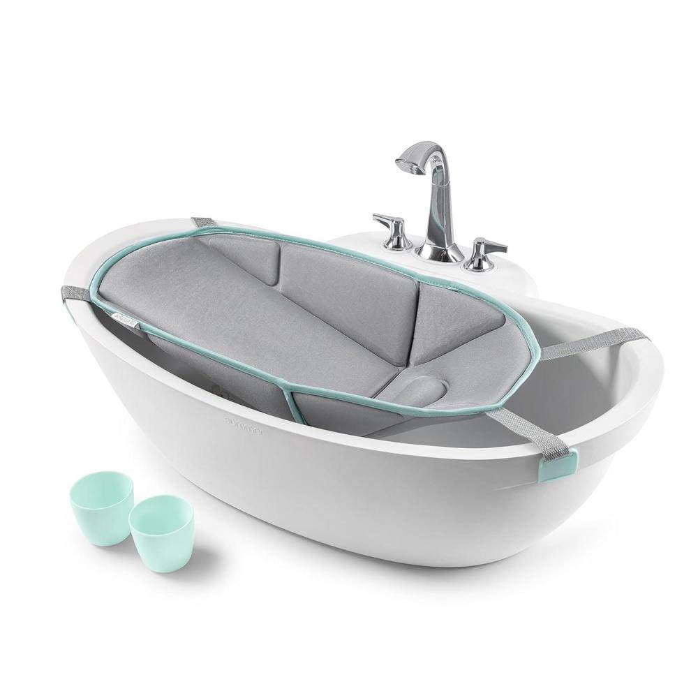 image:imageSummer Infant My Size Tub 4in1 Modern Bathing System for Ages 024 Months Baby Bathtub Includes Soft Support PullDown Sprayer and Removable Water Tank Rinse and Pour Cups and Drain Plug